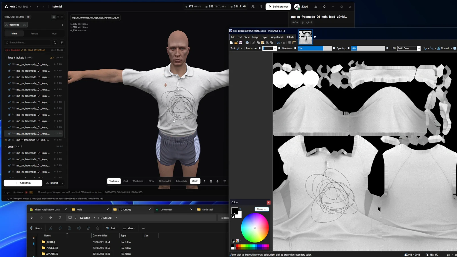 Cloth Tool tutorial #4: Live Link — edit textures and meshes, see them live